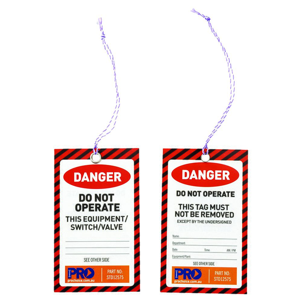 Pro Choice Safety Gear Safety Tag -125mm X 75mm Danger