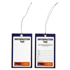 Pro Choice Safety Gear Safety Tag -125mm X 75mm Information (Blank)