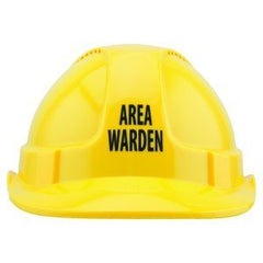 3M AUST TA560YE-AW Hard Hat Stamped Area Warden Yellow Type 1