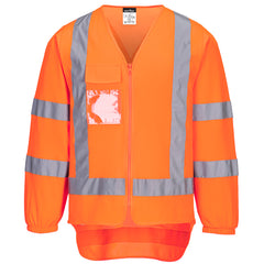 Portwest TTMC-W17 Hi-Vis X Back Zipped Vest L/S in Orange