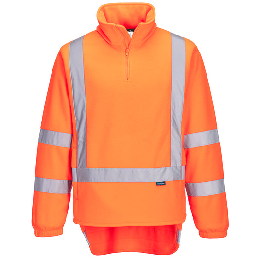 Portwest TTMC-W17 Hi-Vis X Back 1/4 Zip Polar Fleece in Orange