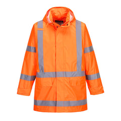Portwest TTMC-W17 X-Back Rain Traffic Jacket in Orange