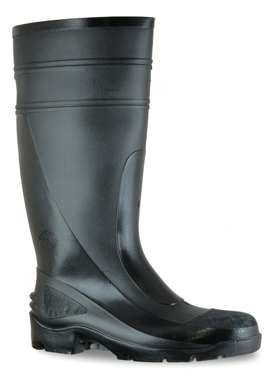 HANDYMAN- BLACK/BLACK 400 PVC NON SAFETY GUMBOOT