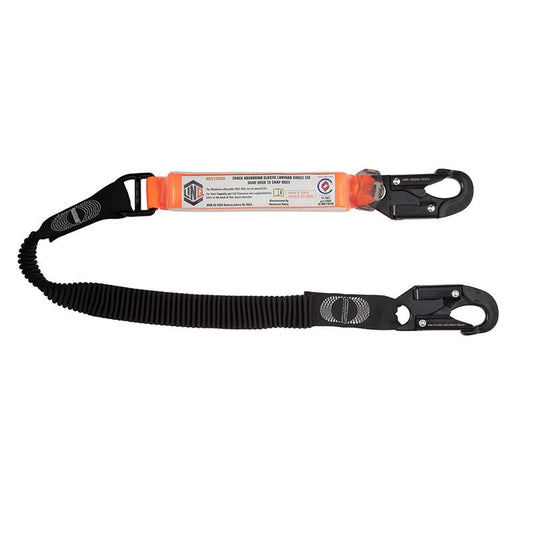 LINQ Height Safety Elite Single Leg Elasticated Lanyard With Hardware SN X2