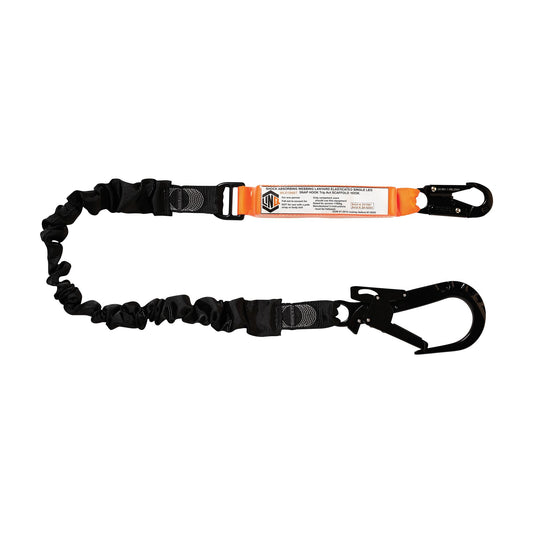LINQ Height Safety Elite Single Leg Elite Elasticated Lanyard with Hardware SN & ST