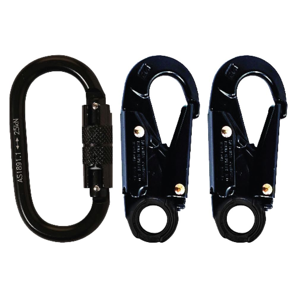 LINQ Height Safety Elite Double Leg Elasticated Lanyard with Hardware KD & SN X2