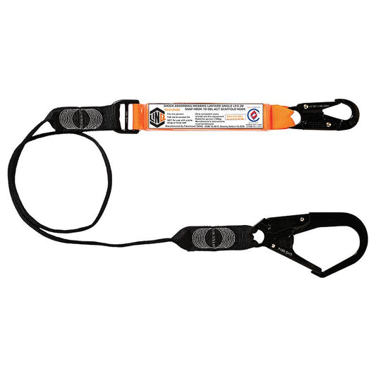 LINQ Height Safety Elite Single Leg Shock Absorbing Webbing Lanyard With Hardware SN & SD