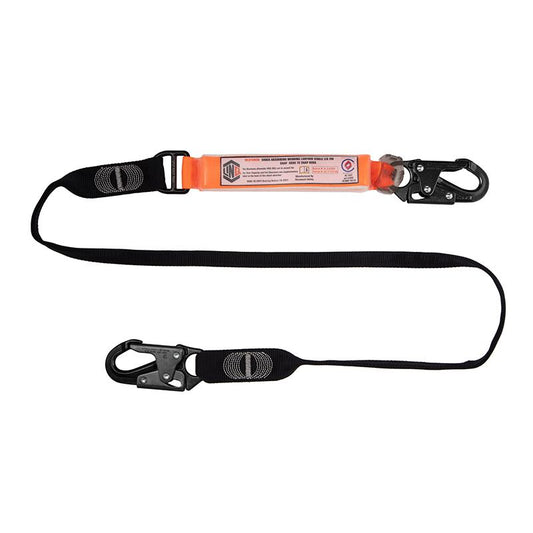 LINQ Height Safety Elite Single Leg Shock Absorbing Webbing Lanyard With Hardware SN X2