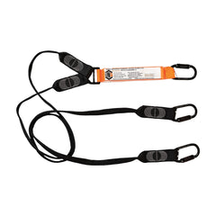 LINQ Height Safety Elite Double Leg Shock Absorbing Webbing Lanyard With Hardware KD X3