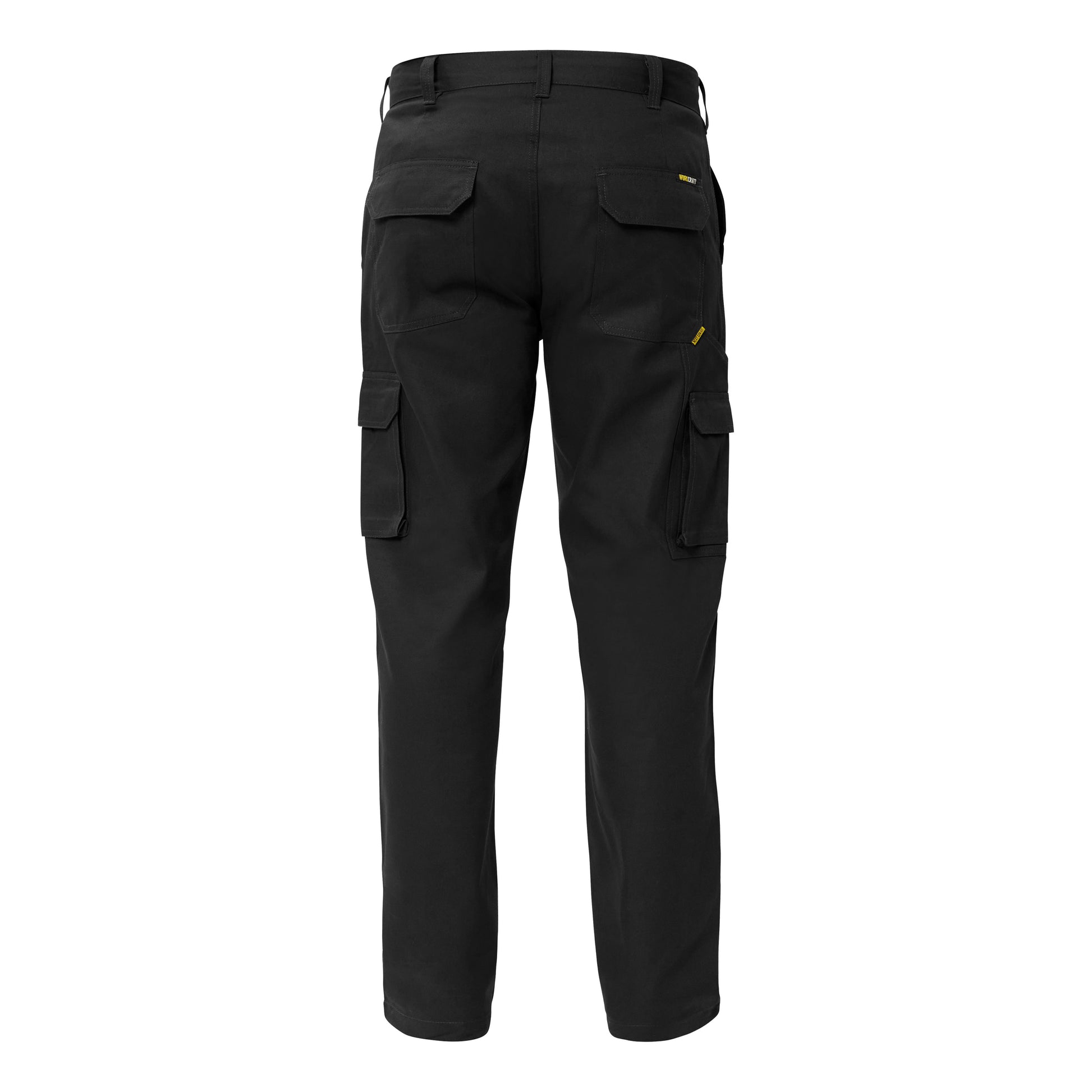 Workcraft WP4014 Mens Mid-Weight Cargo Cotton Drill Trouser in Black