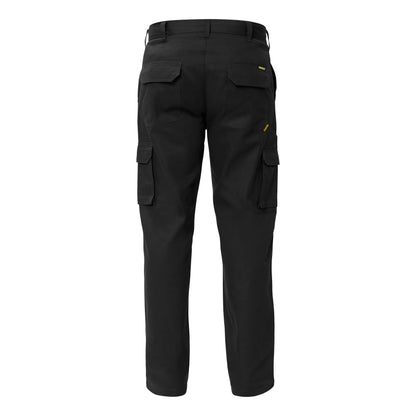 Workcraft WP4014 Mens Mid-Weight Cargo Cotton Drill Trouser in Black