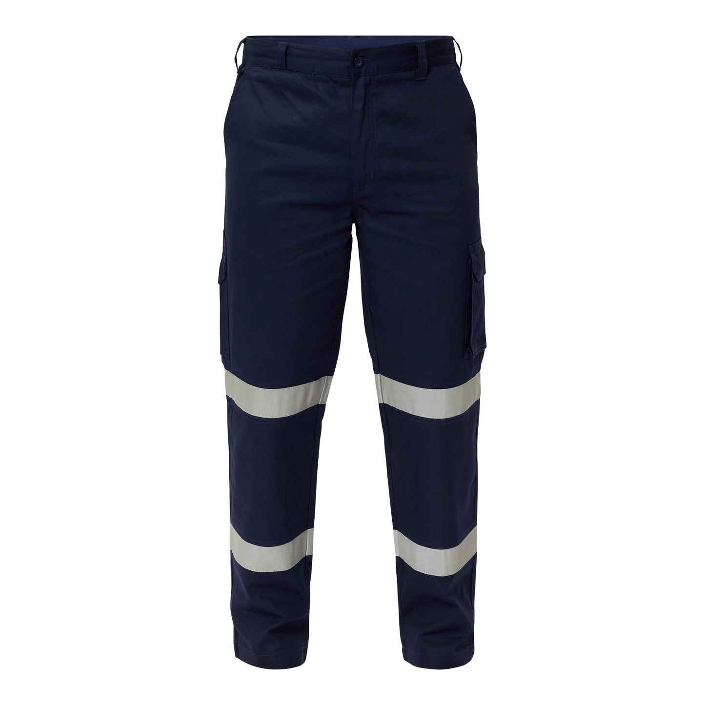 Workcraft WP4015 Mens Reflective Mid-Weight Cargo Cotton Drill Trouser in Navy