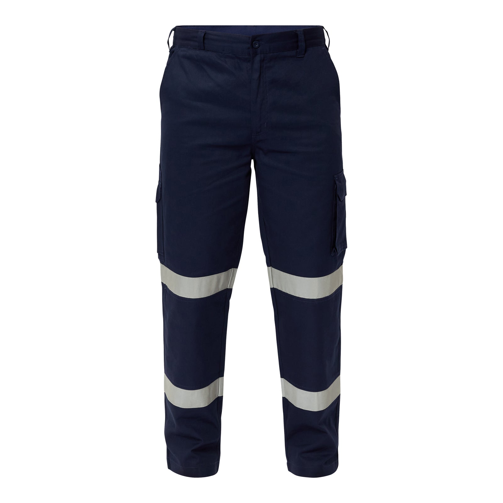 Workcraft WP4015 Mens Reflective Mid-Weight Cargo Cotton Drill Trouser in Navy