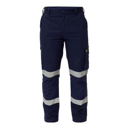 Workcraft WP4019 Mens Stretch Cargo Pants With Segmented Tape in Navy