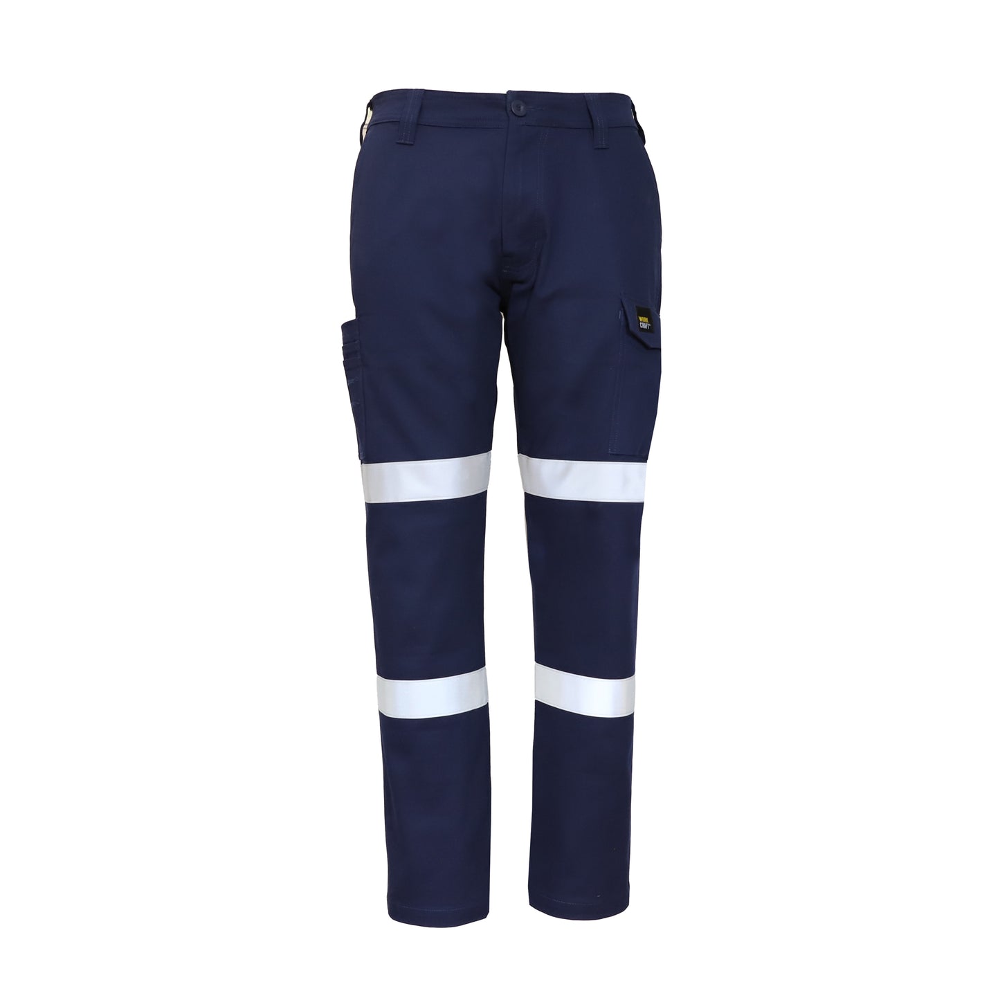 Workcraft WP4075 Mens Stretch Drill Cargo Pant-Tape in Navy