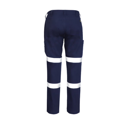 Workcraft WPL475 Ladies Stretch Drill Cargo Pant-Tape in Navy