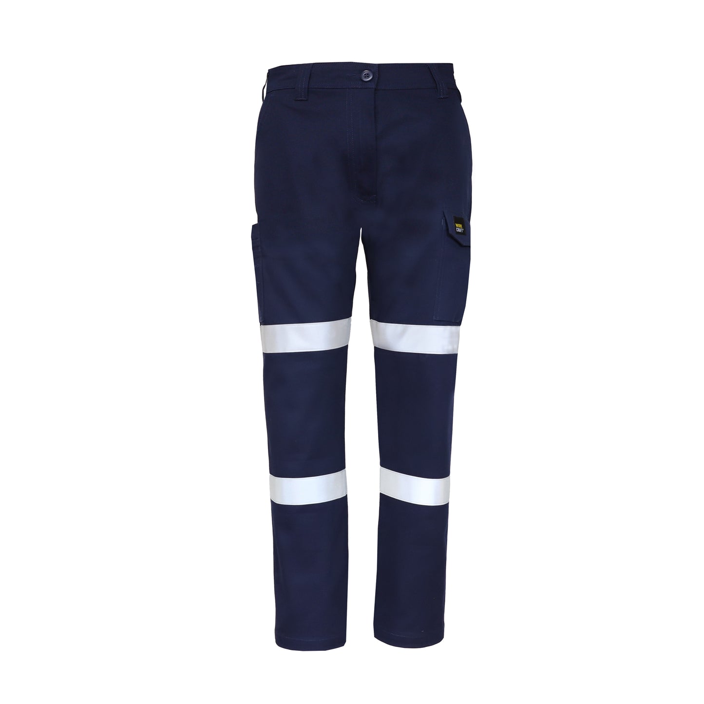 Workcraft WPL475 Ladies Stretch Drill Cargo Pant-Tape in Navy