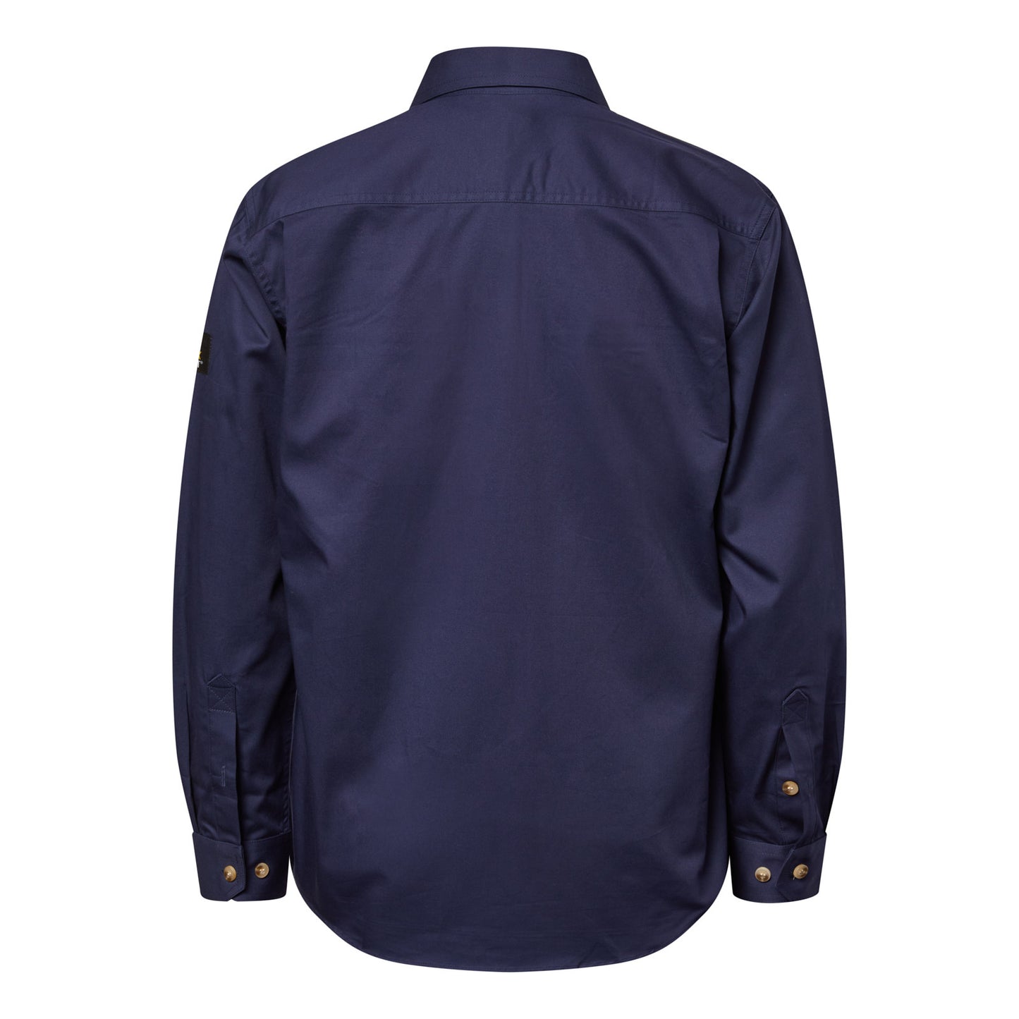 Workcraft WS3029 Mens Lightweight Long Sleeve Closed Front Cotton Drill Shirt in Navy