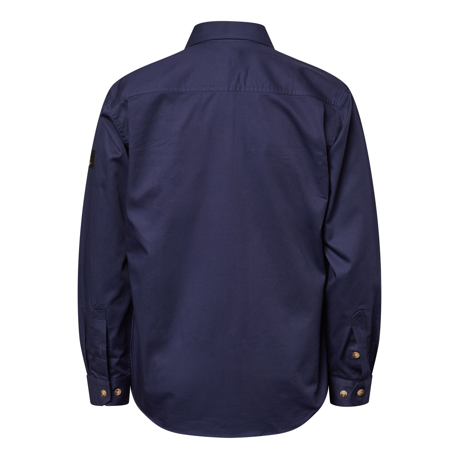 Workcraft WS3029 Mens Lightweight Long Sleeve Closed Front Cotton Drill Shirt in Navy