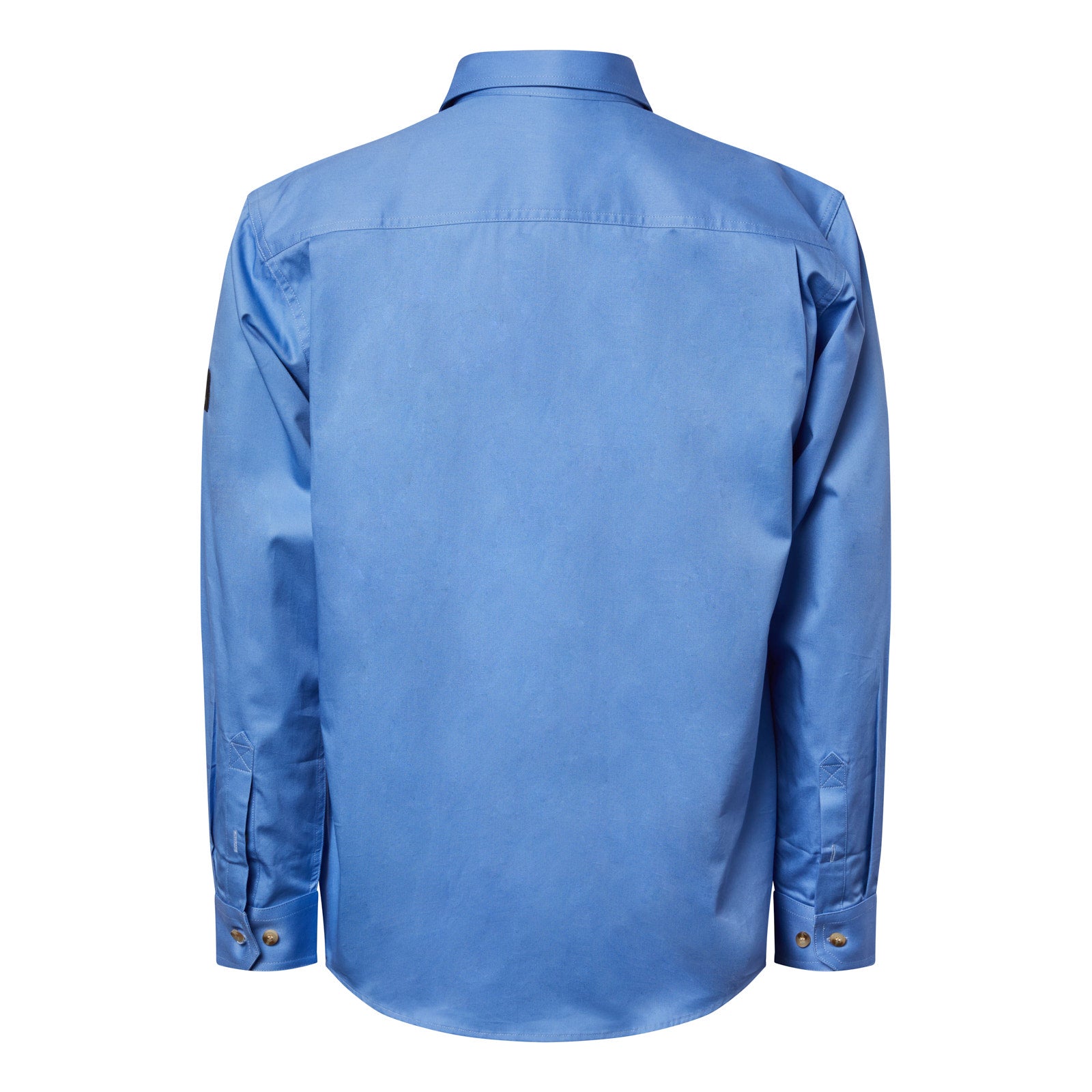 Workcraft WS3029 Mens Lightweight Long Sleeve Closed Front Cotton Drill Shirt in Regatta