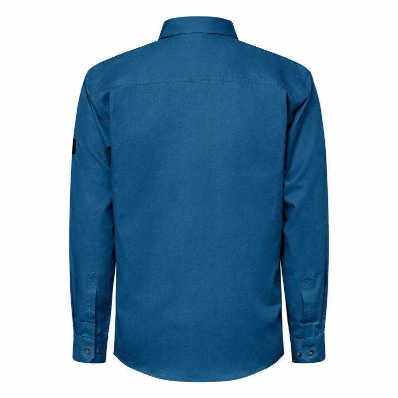 Workcraft WS3029 Mens Lightweight Long Sleeve Closed Front Cotton Drill Shirt in Diesel