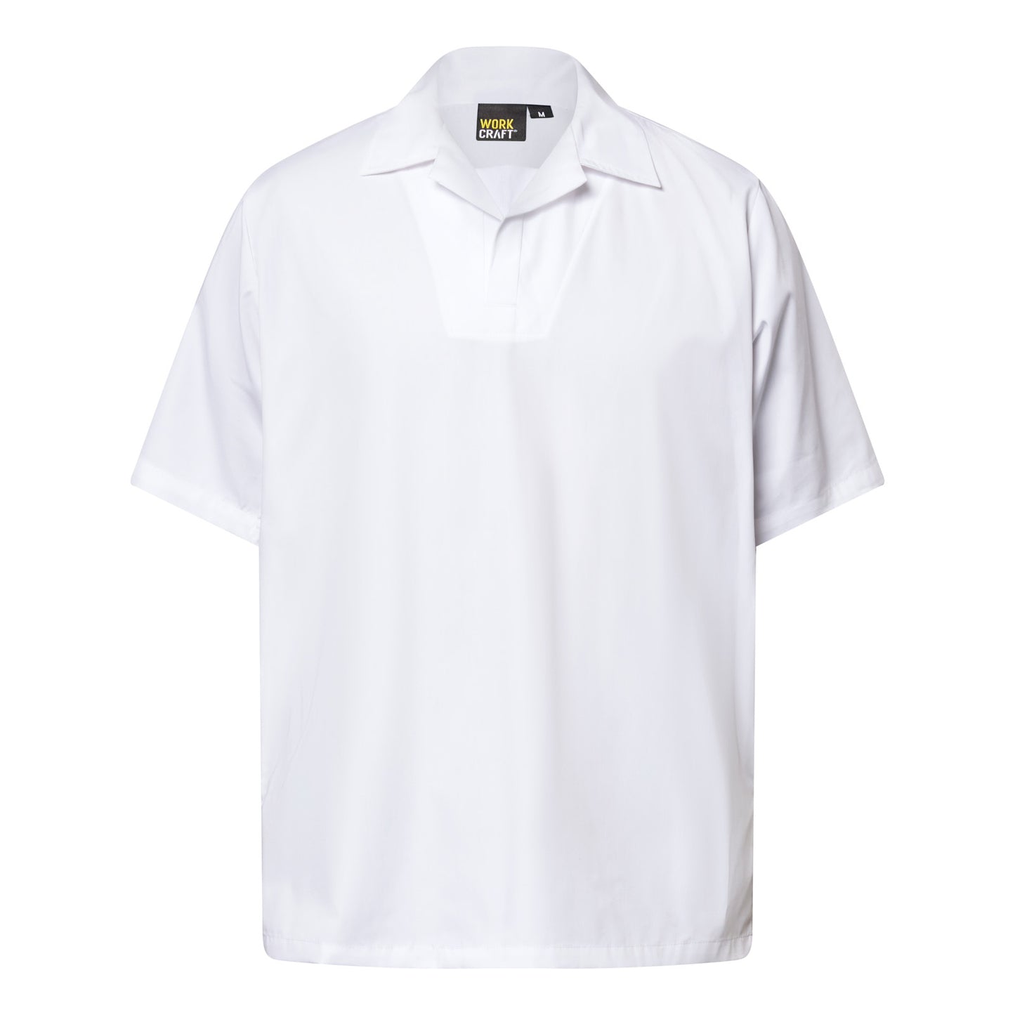 Workcraft WS6071 Short Sleeve Food Industry Jacshirt With Modesty Insert in White