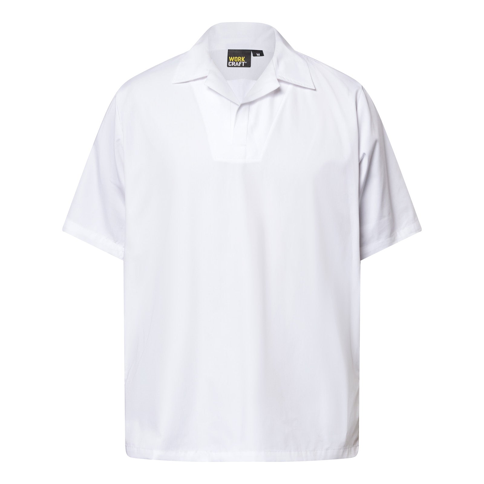 Workcraft WS6071 Short Sleeve Food Industry Jacshirt With Modesty Insert in White