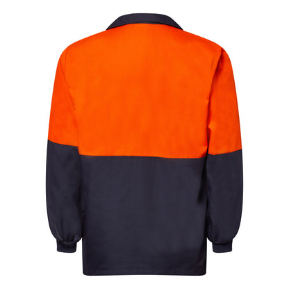 Workcraft WS6073 Long Sleeve Food Industry Jacshirt With Modesty Insert in Orange/Navy