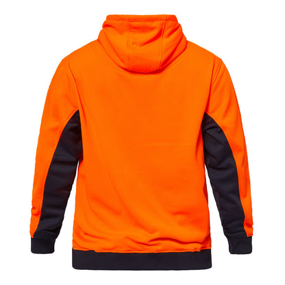 Workcraft WT8010 Hi Vis Hoodie in Orange/Navy