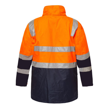 Workcraft WW9022 Hi Vis 4 In 1 Reflective Jacket in Orange/Navy