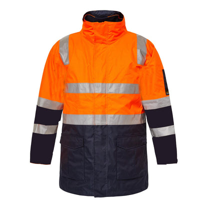 Workcraft WW9022 Hi Vis 4 In 1 Reflective Jacket in Orange/Navy