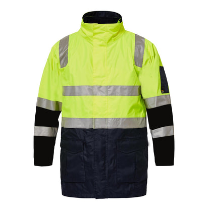 Workcraft WW9022 Hi Vis 4 In 1 Reflective Jacket in Yellow/Navy