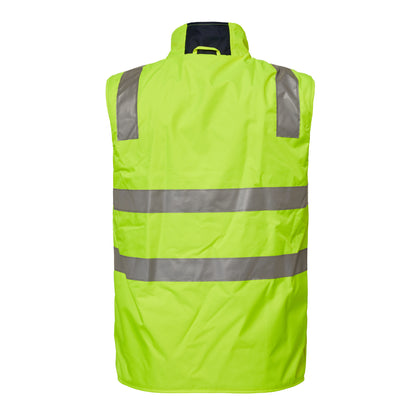 Workcraft WW9022 Hi Vis 4 In 1 Reflective Jacket in Yellow/Navy