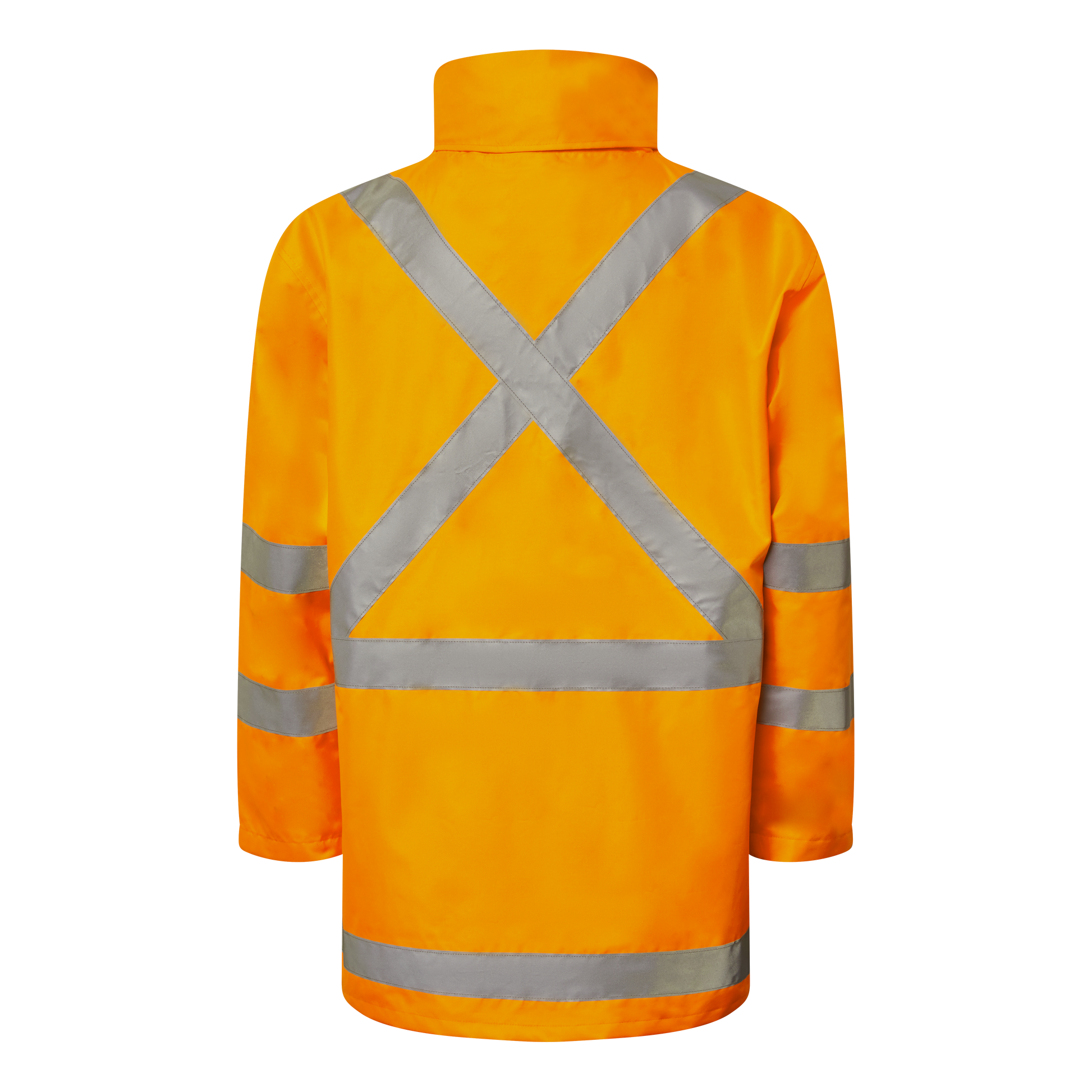 Workcraft WW9028 NSW Rail Hi Vis Reflective 4-In-1 Jacket With X Pattern in Safety Orange