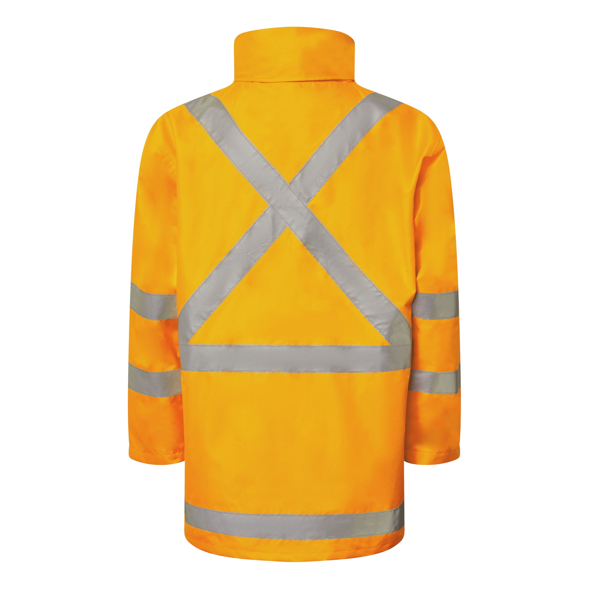 Workcraft WW9038 Hi Vis 6 In 1 NSW Rail X-Tape Jacket With Removable Sleeves in Safety Orange