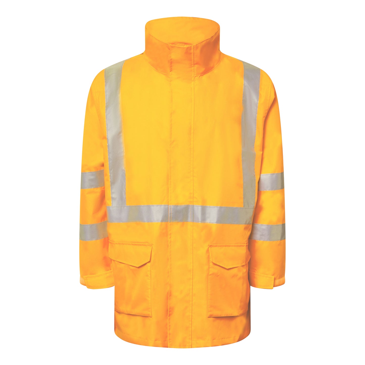 Workcraft WW9038 Hi Vis 6 In 1 NSW Rail X-Tape Jacket With Removable Sleeves in Safety Orange