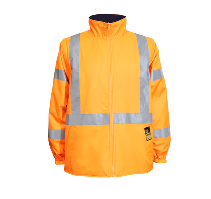 Workcraft WW9038 Hi Vis 6 In 1 NSW Rail X-Tape Jacket With Removable Sleeves in Safety Orange