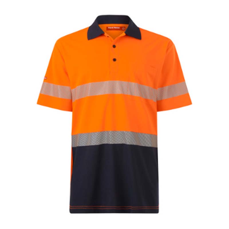 Hard Yakka Y19618 Mens Short Sleeve Hi Vis Taped Polo