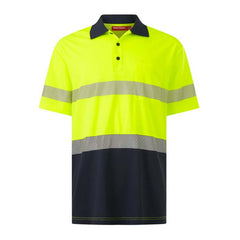 Hard Yakka Y19618 Mens Short Sleeve Hi Vis Taped Polo