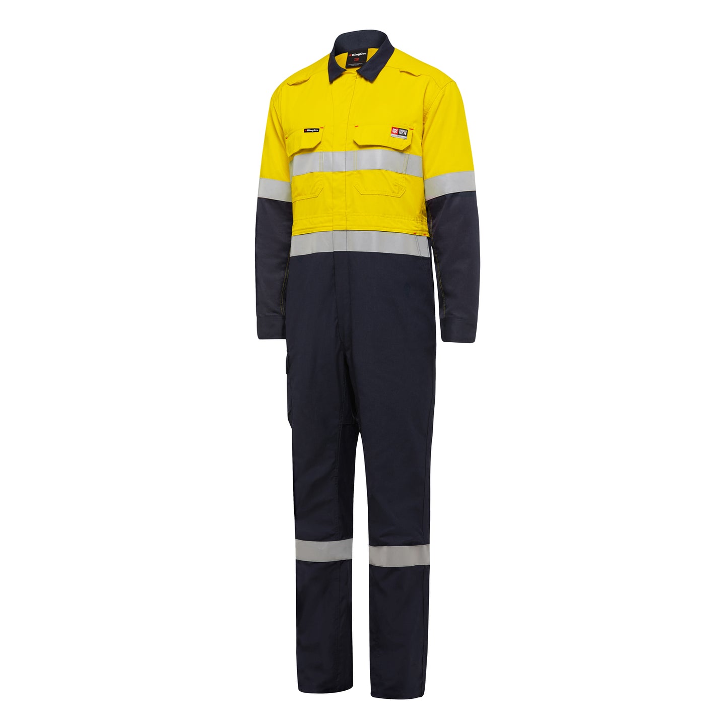 King Gee Y00055 ShieldTec FR Hi Vis Two Tone Coverall With FR Tape PPE2