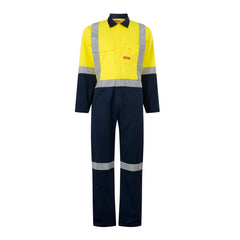 Hard Yakka Y00262 Hi-Vis 2Tone Taped Cotton Drill Coverall