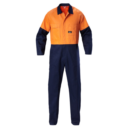 Hard Yakka Y00270 Hi-Vis 2Tone Cotton Drill Coverall