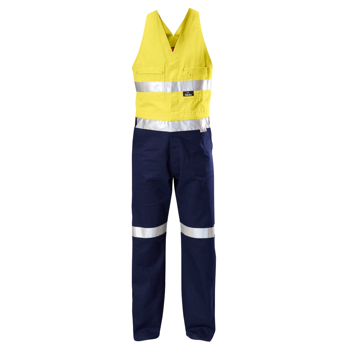 Hard Yakka Y01055 Hi-Vis 2Tone Action Back Cotton Taped Overall