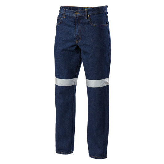 Hard Yakka Y03513 Enzyme Washed Straight Leg Taped Denim Jeans