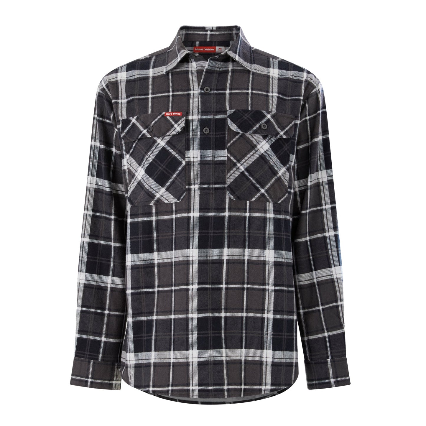 Hard Yakka Y04006 Core Long Sleeve Closed Front Check Flannel Shirt
