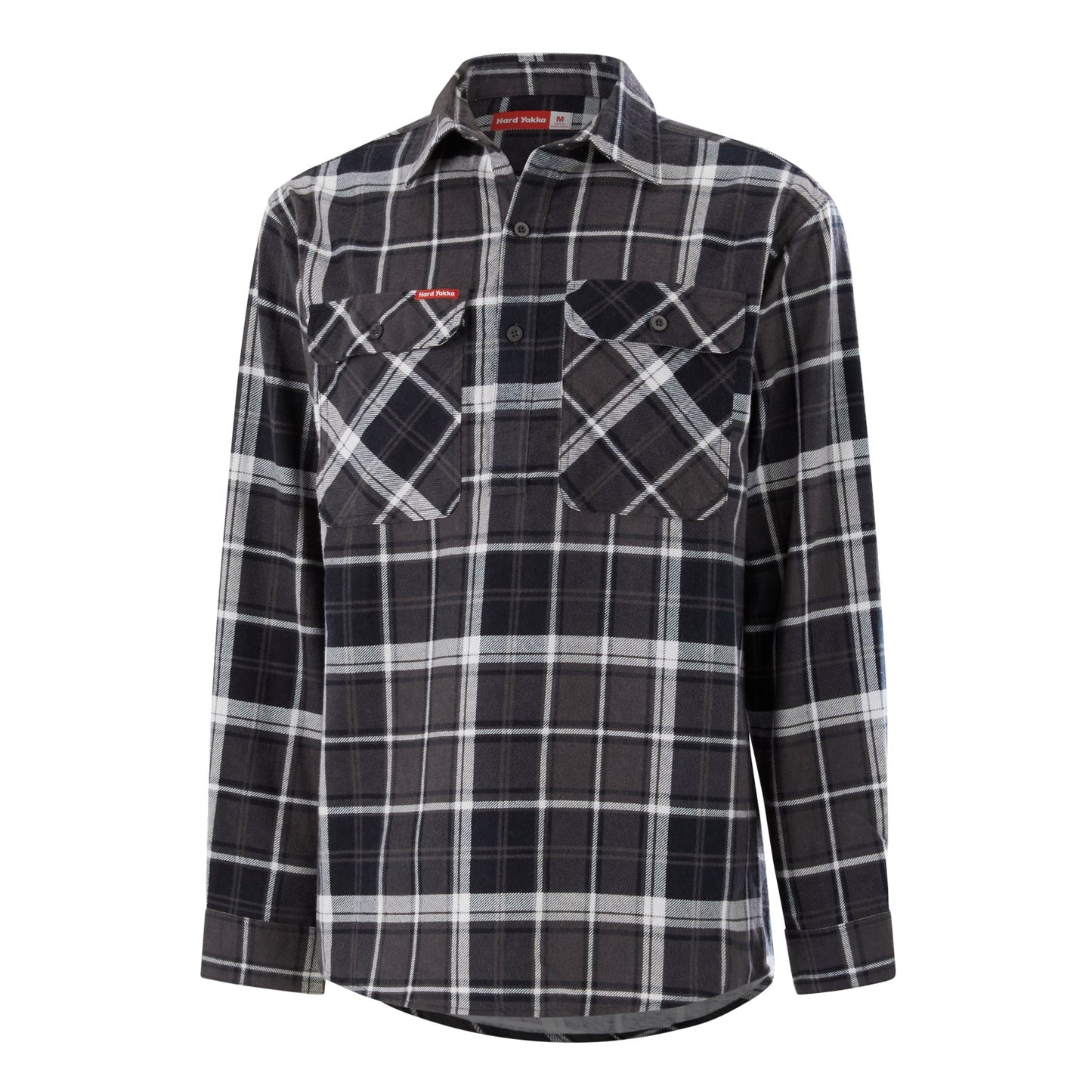 Hard Yakka Y04006 Core Long Sleeve Closed Front Check Flannel Shirt