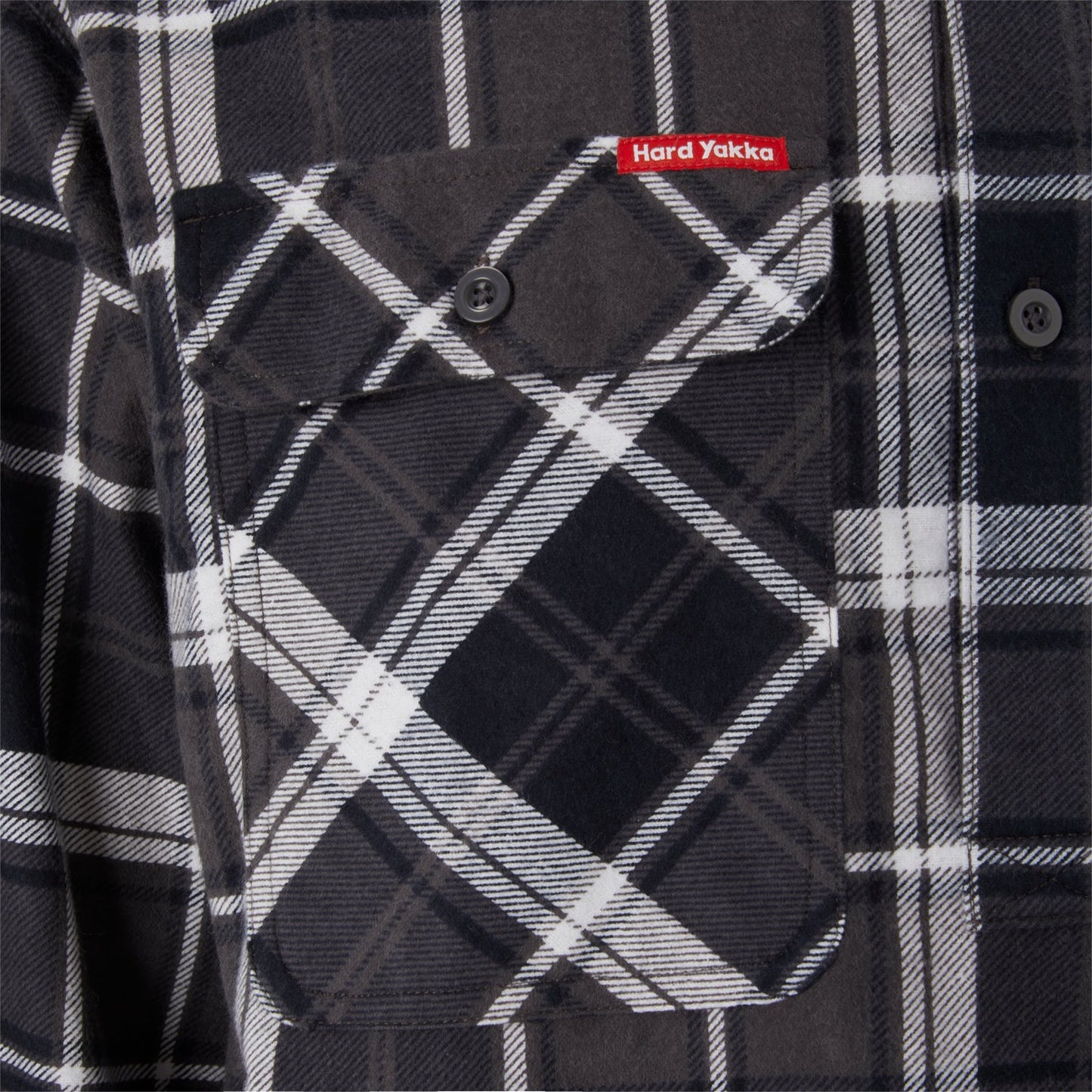 Hard Yakka Y04006 Core Long Sleeve Closed Front Check Flannel Shirt