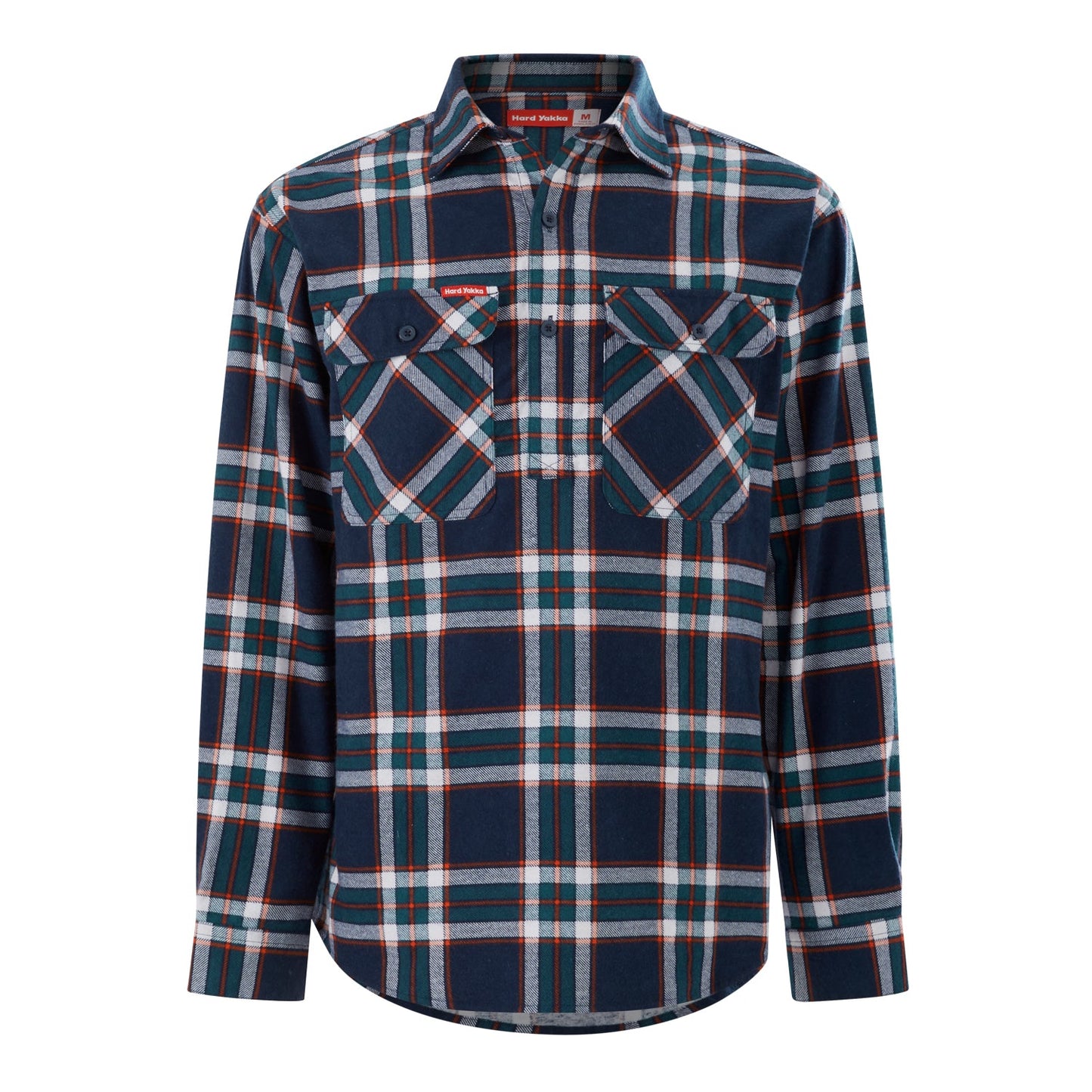Hard Yakka Y04006 Core Long Sleeve Closed Front Check Flannel Shirt