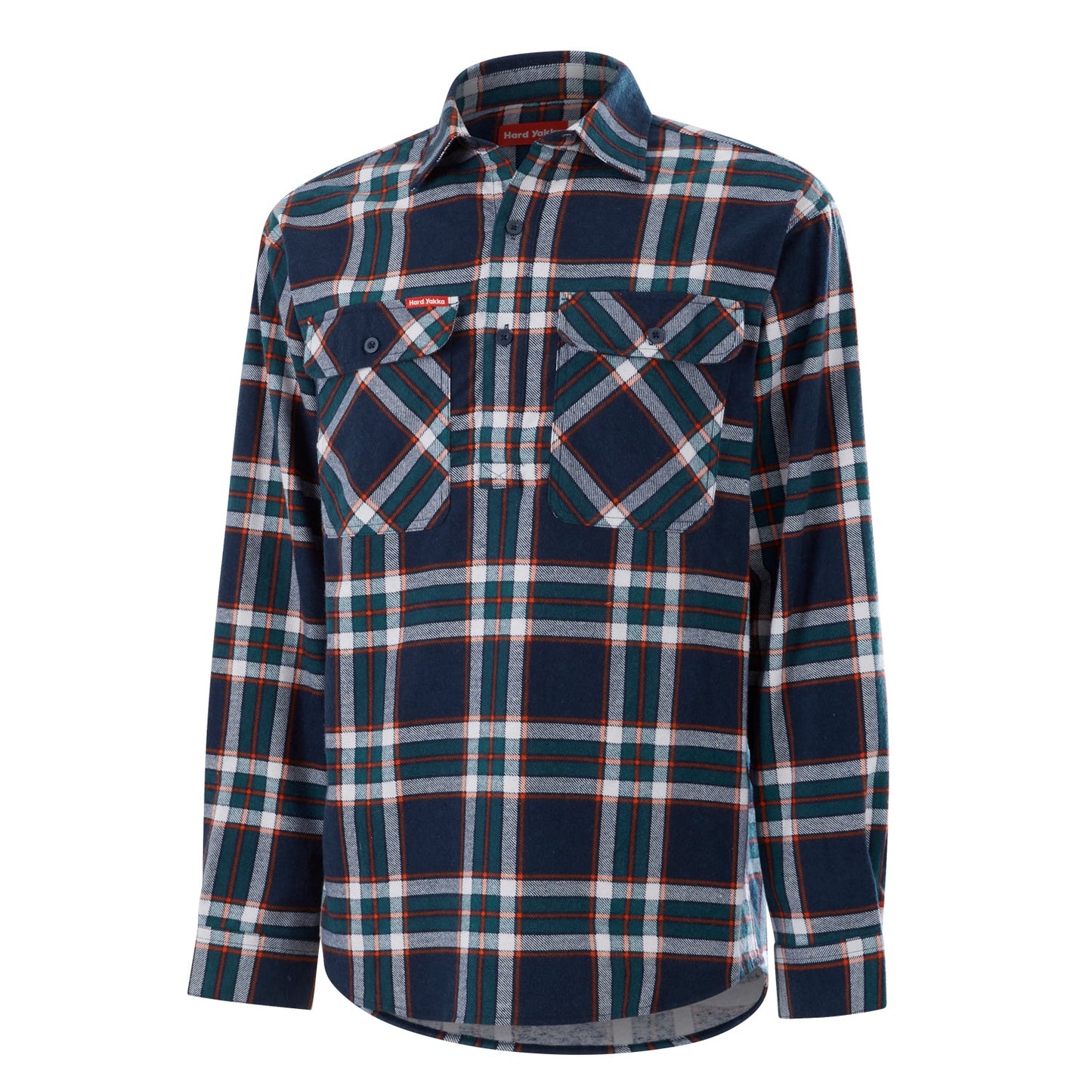 Hard Yakka Y04006 Core Long Sleeve Closed Front Check Flannel Shirt