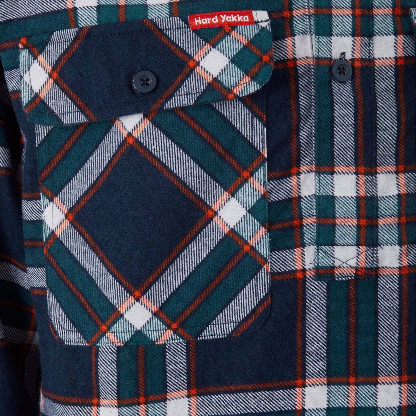 Hard Yakka Y04006 Core Long Sleeve Closed Front Check Flannel Shirt